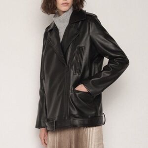 OAK + FORT Vegan Leather Jacket (NWOT)